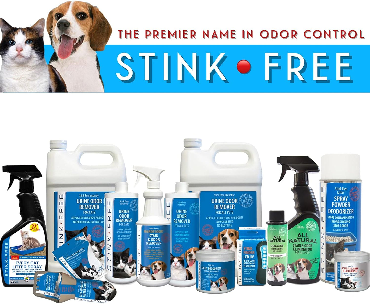 Close up of the spray nozzle on the Stink Free thirty two fluid ounce pet odor remover.