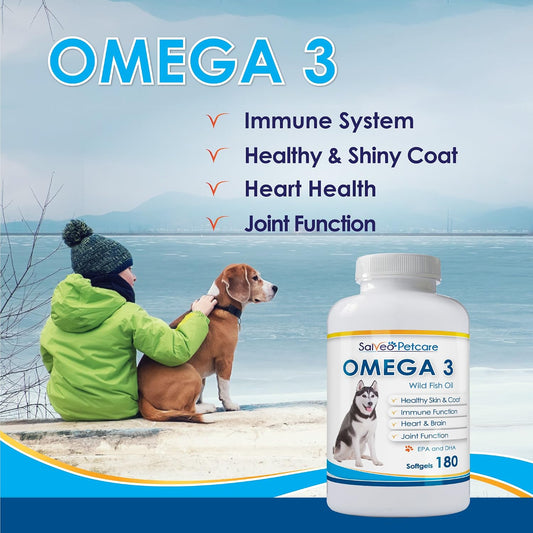 Salveo Petcare wild caught dog fish oil softgels for itchy skin relief