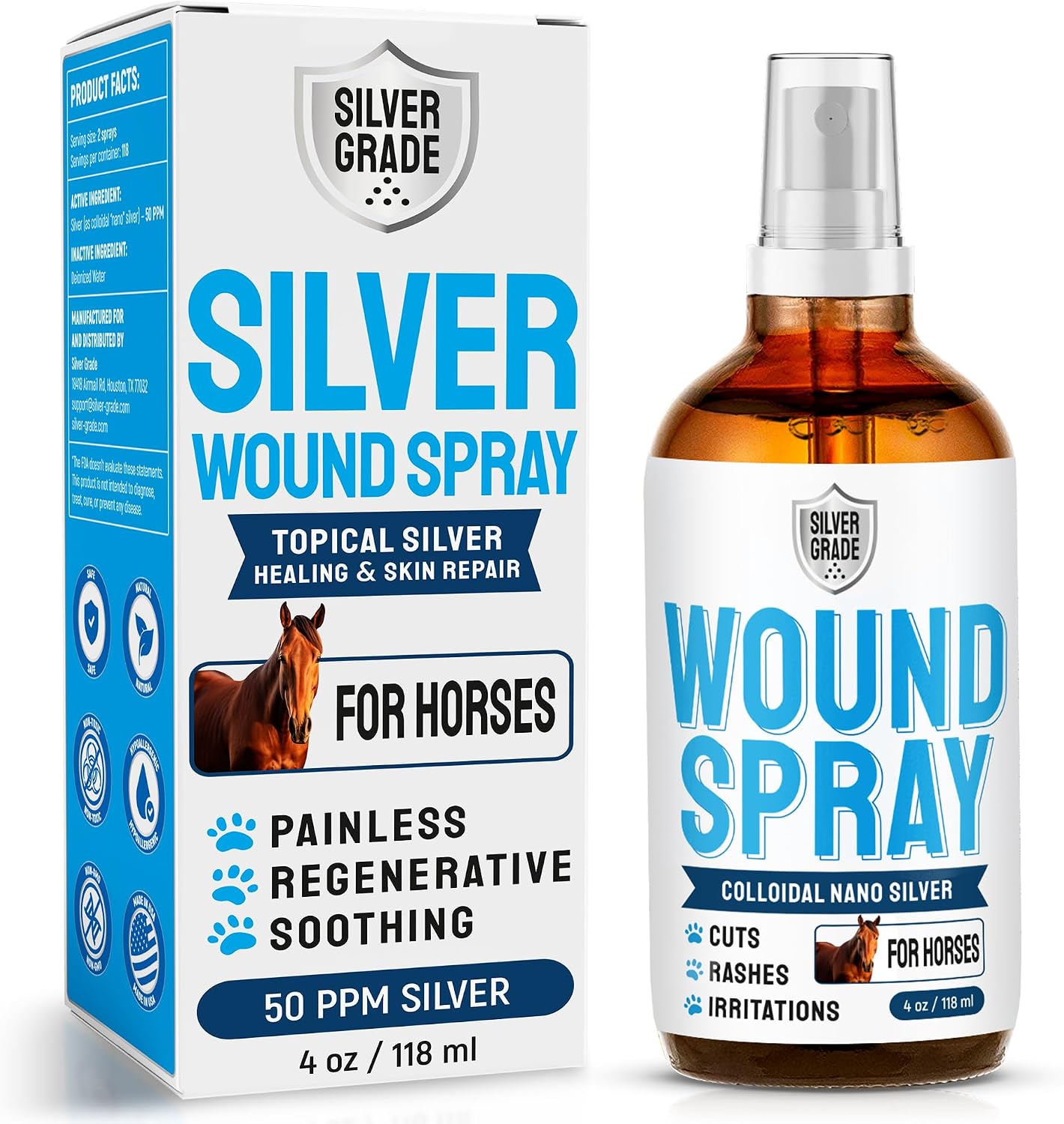 SILVER GRADE Dog Wound Care with Manuka Honey & Colloidal Silver for Scratches & Skin Irritations - Cat & Dog Hot Spot Treatment Gel Works as Honey Rapid Wound Repair for Horses - for All Pets - 2-Oz - Image 9