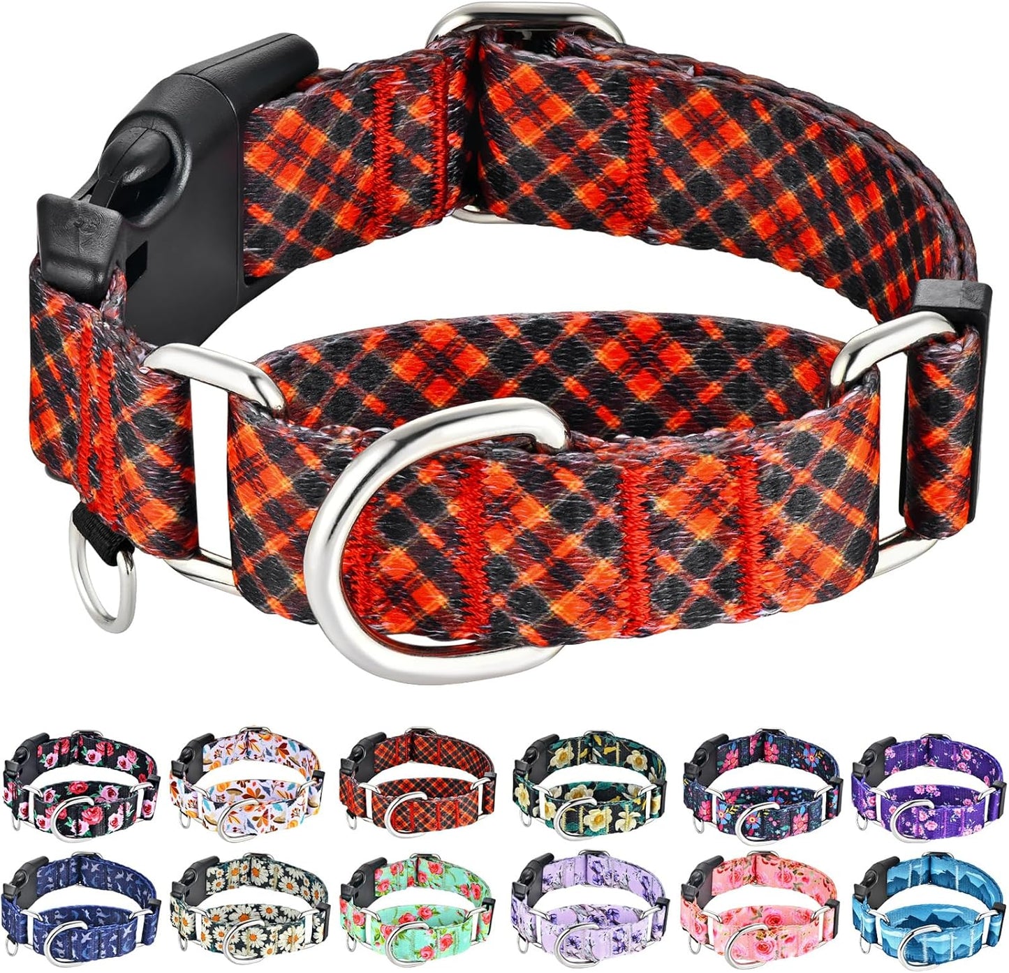 Martingale Collar for Dogs with Buckle Shark Dog Collar Adjustable Soft Nylon Boy Dog Collars for Large Dogs, Deep Blue Shark - Image 15