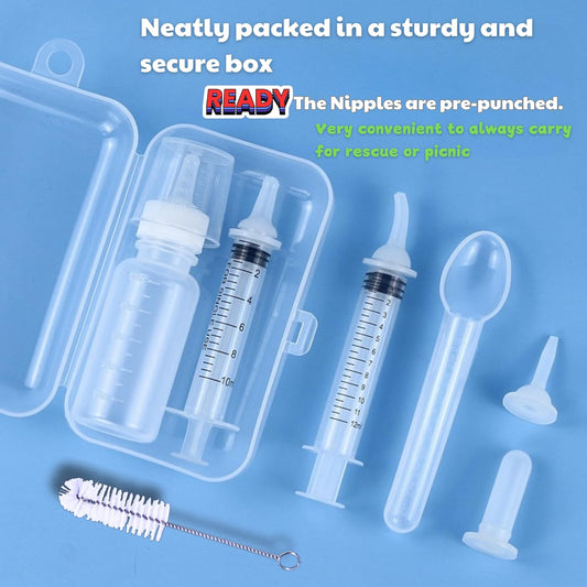 Hatelipet pet nursing set featuring oral dosing syringe and medicine dispenser for small animals.