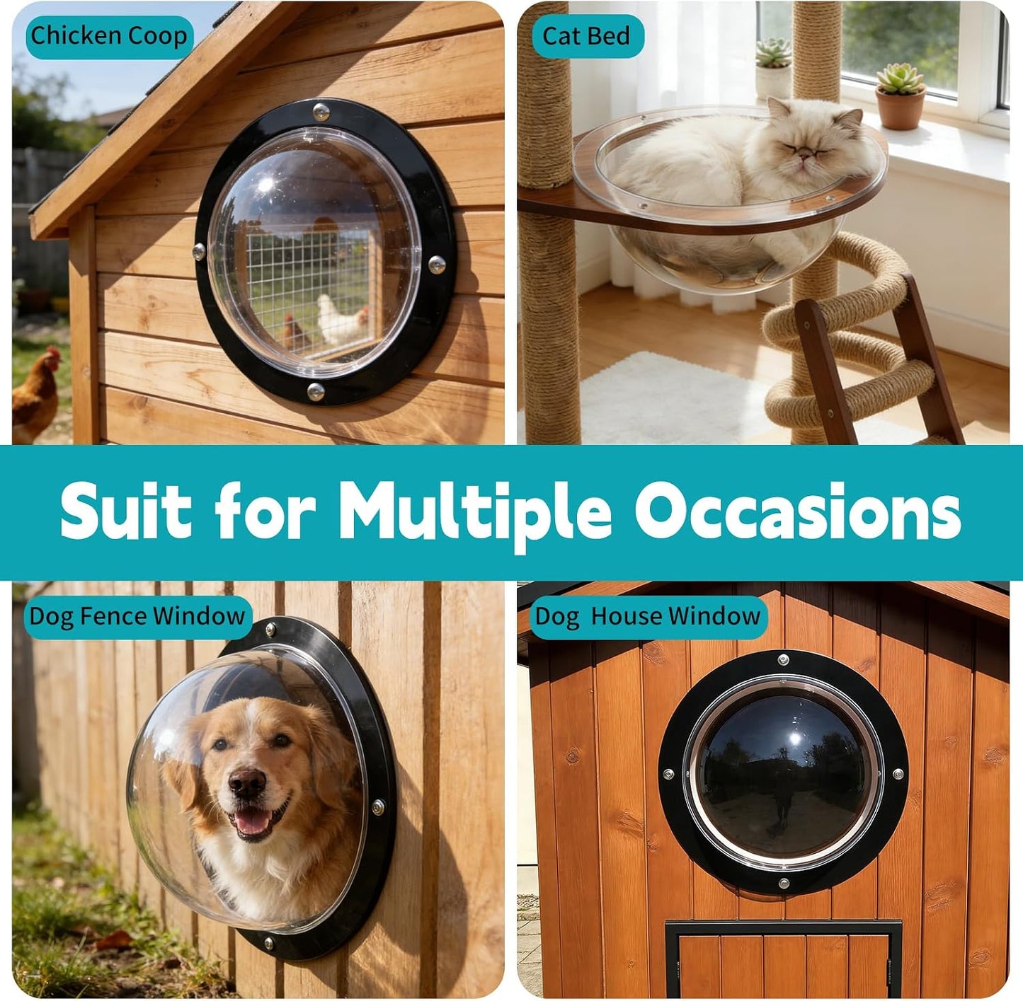 Durable twelve point four inch diameter plastic dome window size dimensions diagram
