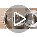 A selection of colorful homemade baby food purees arranged next to the Bear NutriEase stainless steel processor