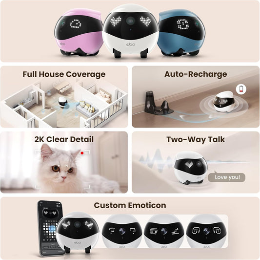 Enabot EBO Air 2 mobile robot navigating home floors