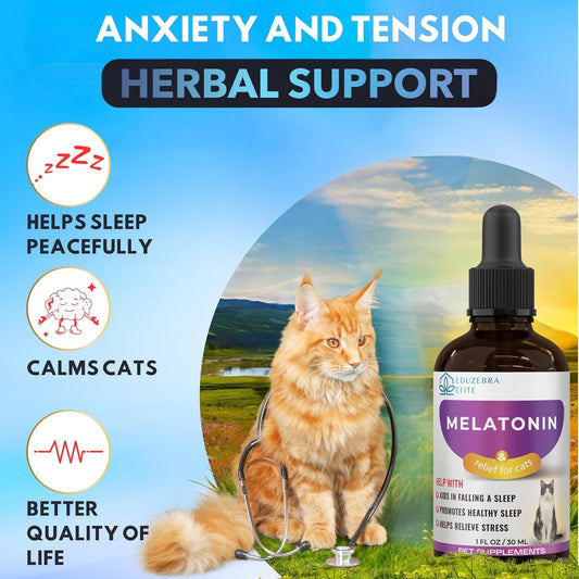 EDUZEBRA liquid sleep aid dropper bottle for restless pets