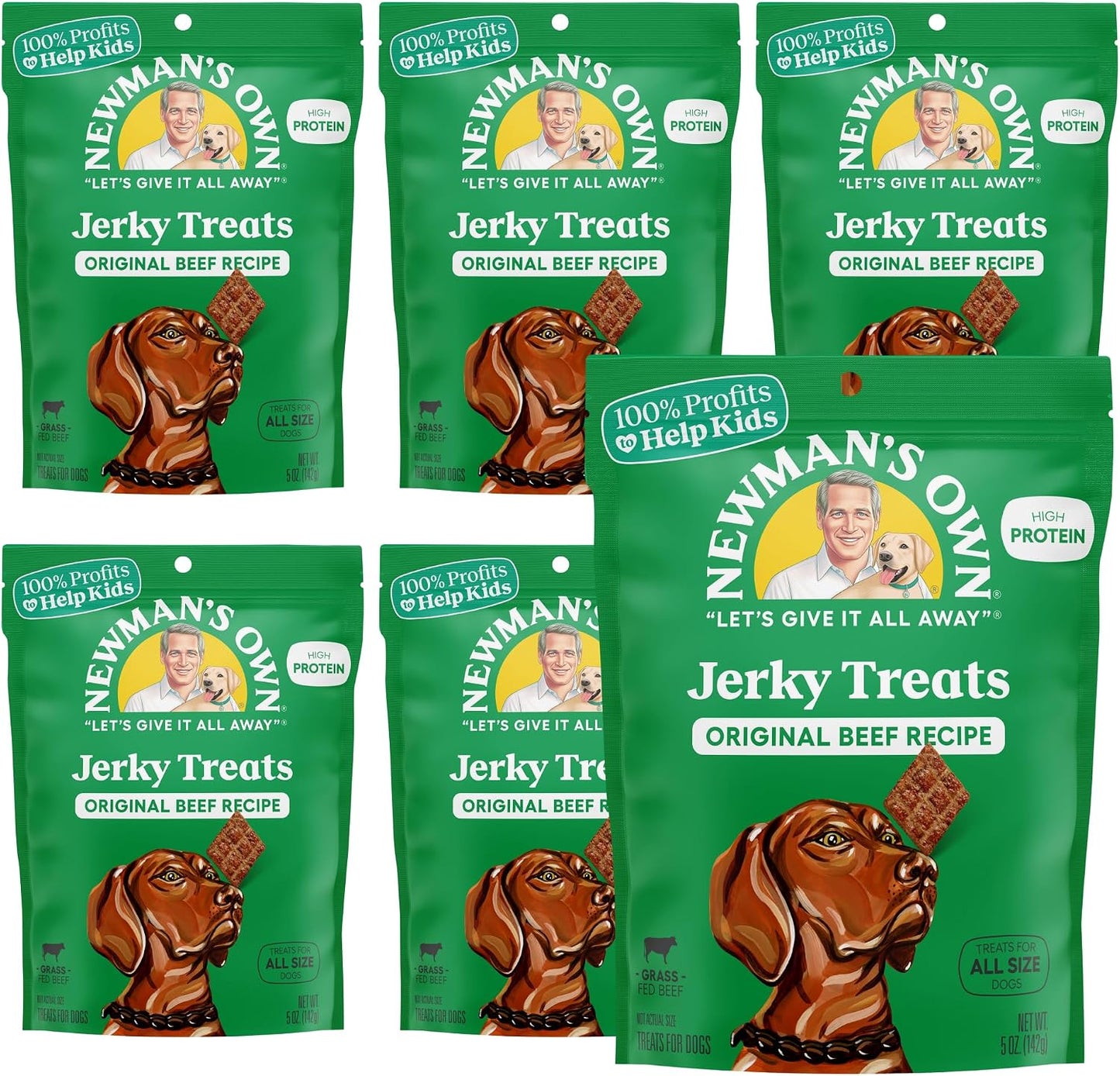 Newman's Own Original Beef Jerky Dog Treats, 25 oz Value Size Bag - High Protein, Grain Free, Grass-Fed Beef as First Ingredient, Chewy Wholesome Rawhide Alternative - Image 10