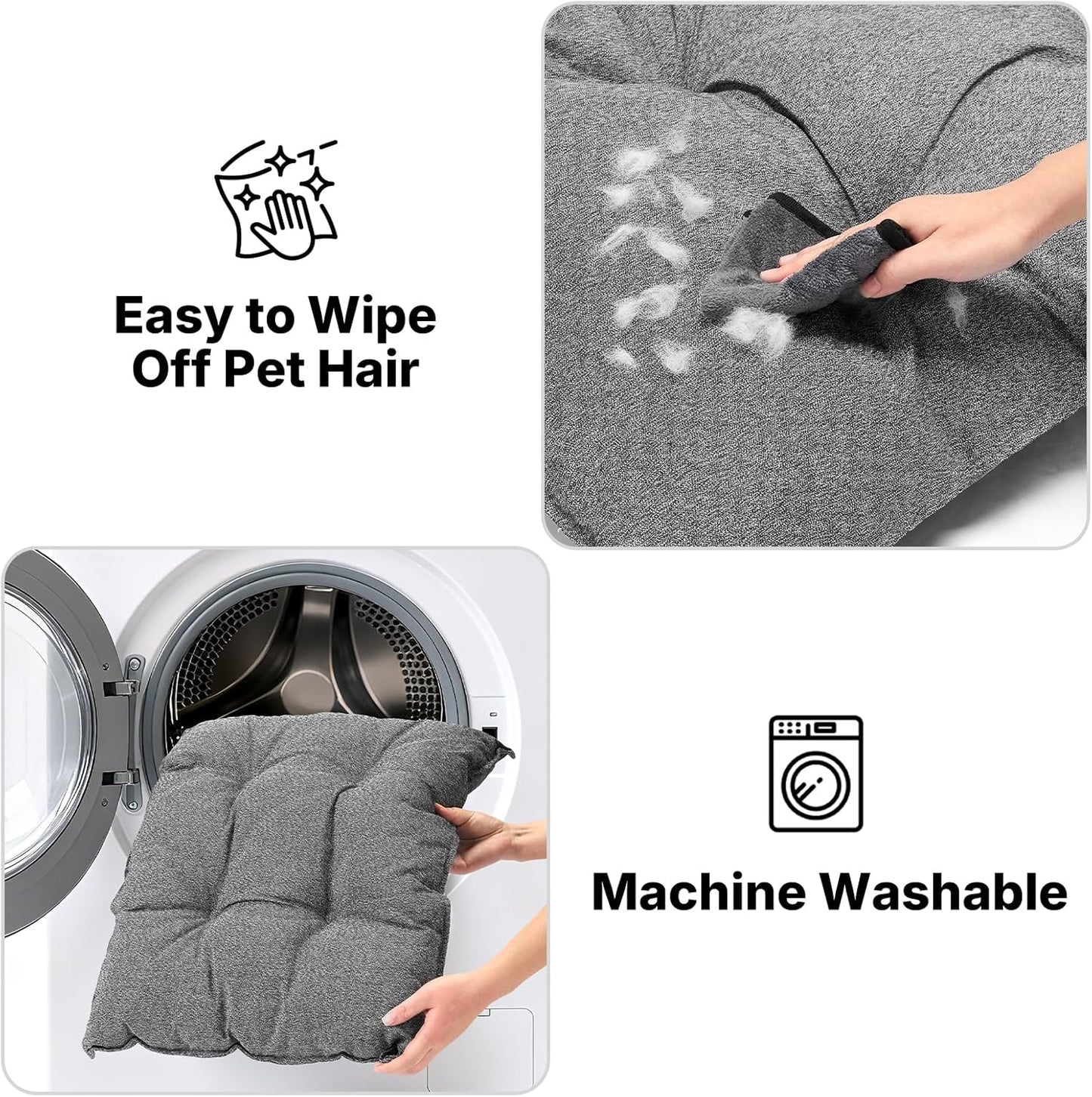 Side profile of Veehoo dog crate pad showing thickness
