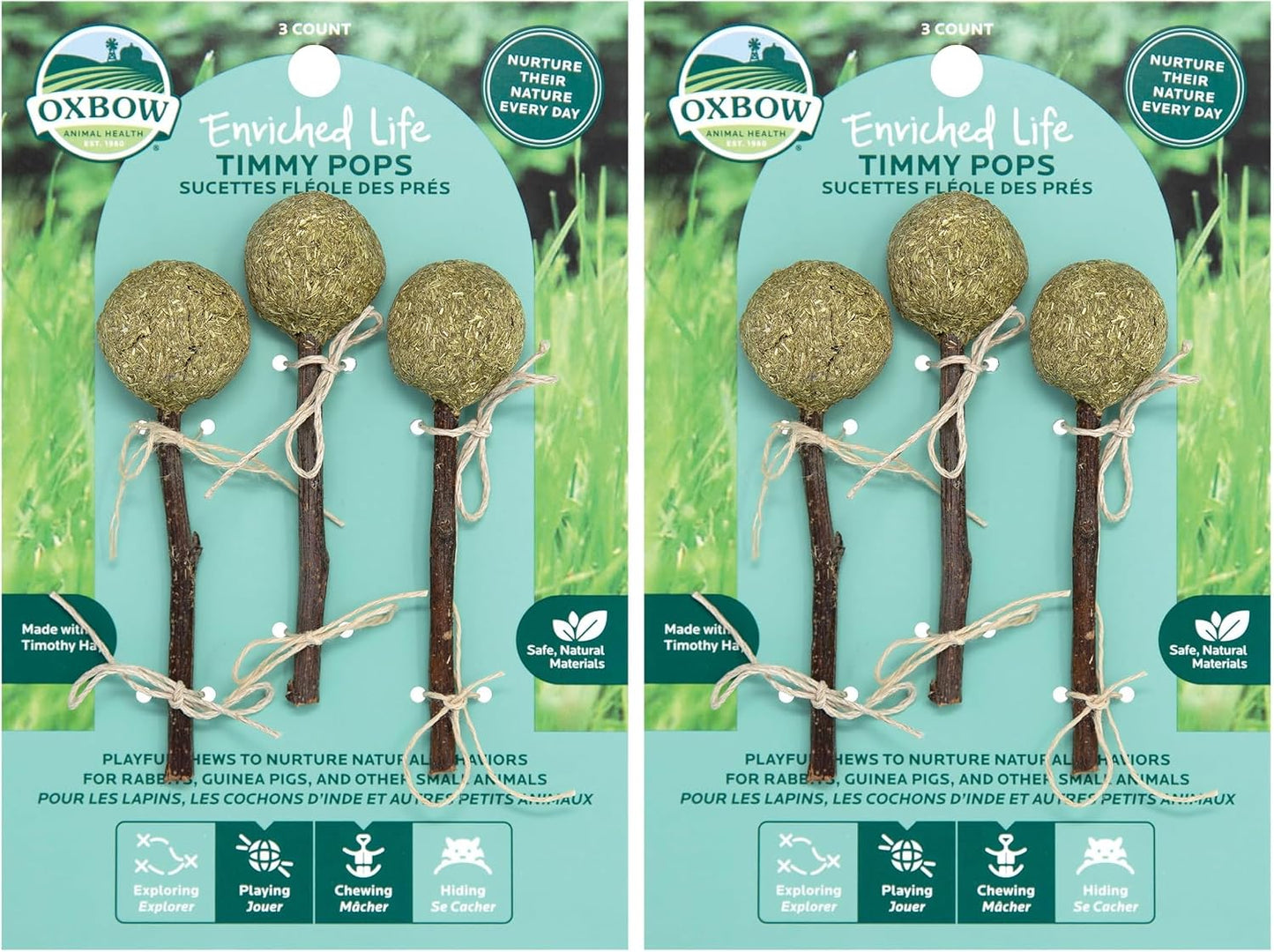 Oxbow Enriched Life Timmy Pops, Rabbit Toys, Guinea Pig Toys, Enrichment for Bunny, Guinea Pig, Hamster, Rabbit, Chinchilla, Timothy Hay, Chinchilla Cage Accessories, Small Pet Accessories for Cage - Image 10