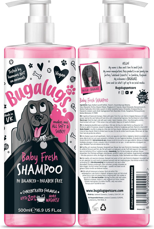 Bugalugs professional dog grooming shampoo for smelly dogs