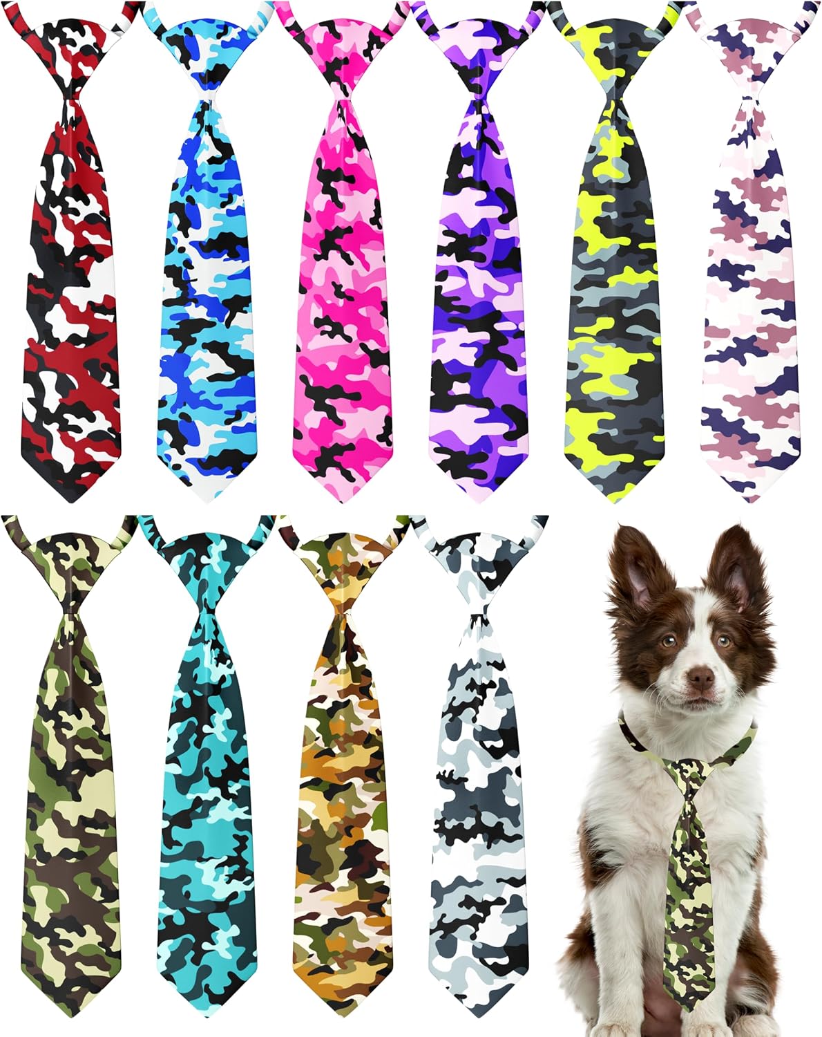 PET SHOW 10 Pack Holiday Small Dog Ties Neckties for Doggies Cats Adjustable Grooming Accessories Neck Ties Bowties Girl Boy Pets Festival Costumes Puppy Wedding Party Gift Favor - Image 15