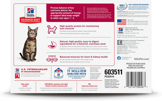 Hill's Science Diet Savory Chicken minced wet cat food can