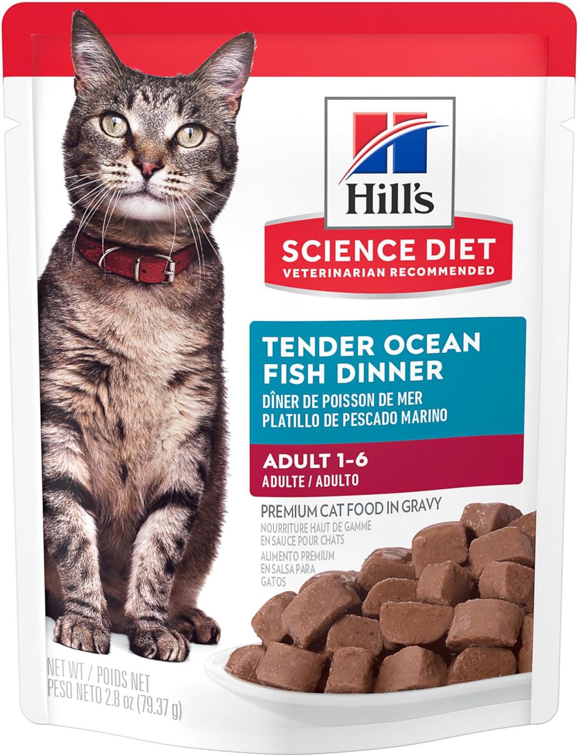 Hill's Science Diet Adult 1-6 Wet Cat Food Variety Pack, Chicken, Tuna, & Ocean Fish, 2.8 oz. Pouches, 12-Pack - Image 14