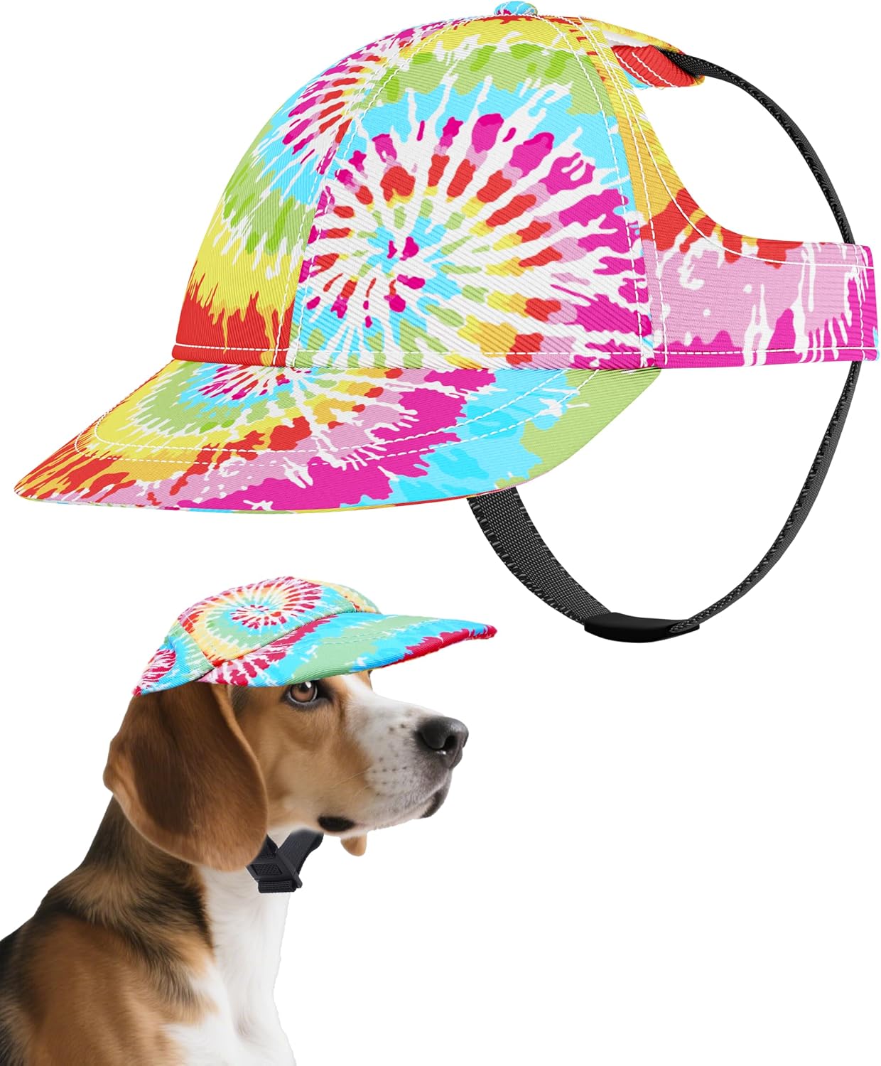 PET SHOW Dog Baseball Cap Camouflage Dog Visors for Large Dogs Pet Sun Hats with Ear Holes Adjustable Buckle Summer Boy Girl Puppy Hat - Green/L - Image 13