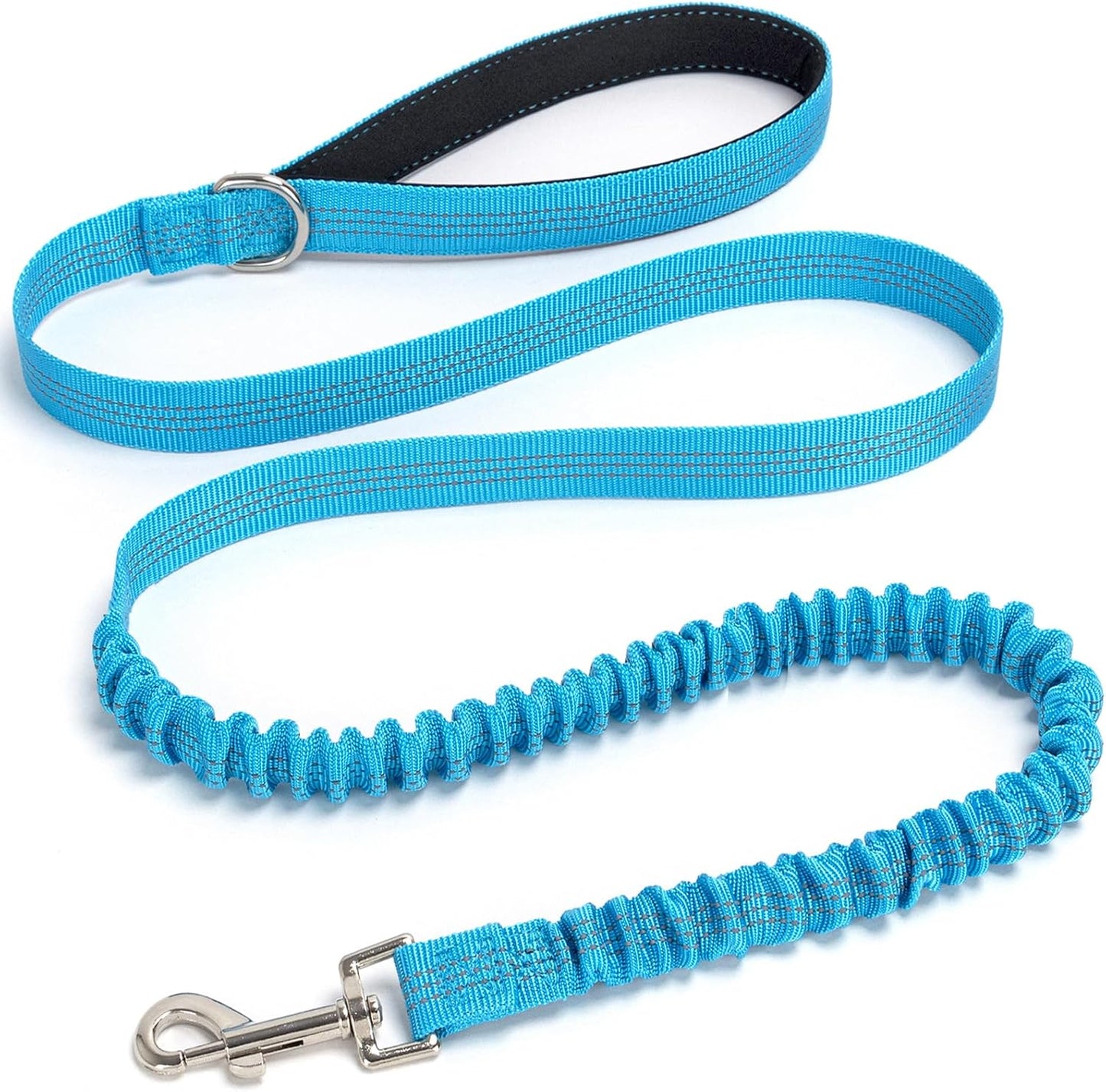 Bungee Dog Leash- 5FT Shock Absorbing & Reflective Nylon Leash| Anti-Pull Training for Small/Medium Dogs | 2cm Wide, 6 Colors (Black) - Image 14