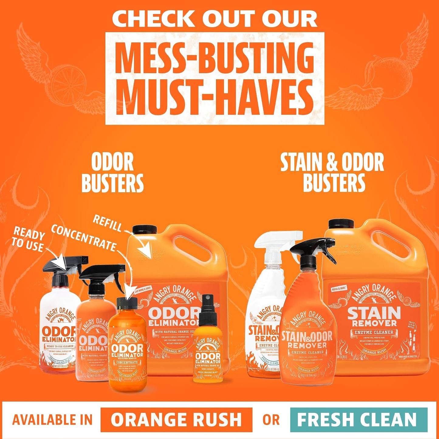 ANGRY ORANGE 1 Gallon Enzyme Cleaner and Deodorizer, Pet Stain and Odor Remover for Dog & Cat Urine and Stains - Orange Rush Scent, Made in USA - Image 9