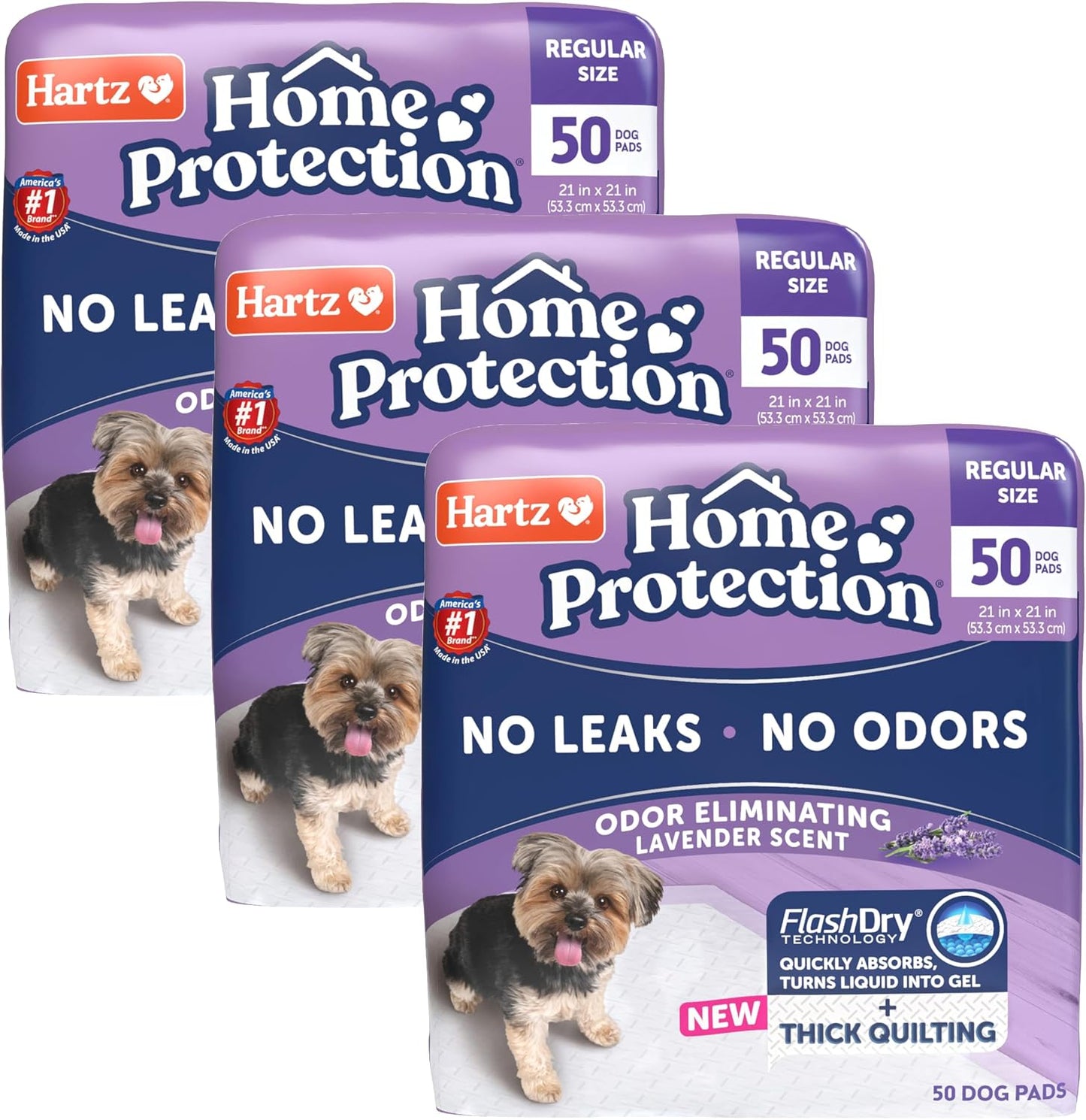Hartz Home Protection Super Absorbent Odor Eliminating Lavender Scented No Leak Dog Pads, 50 count - Image 11