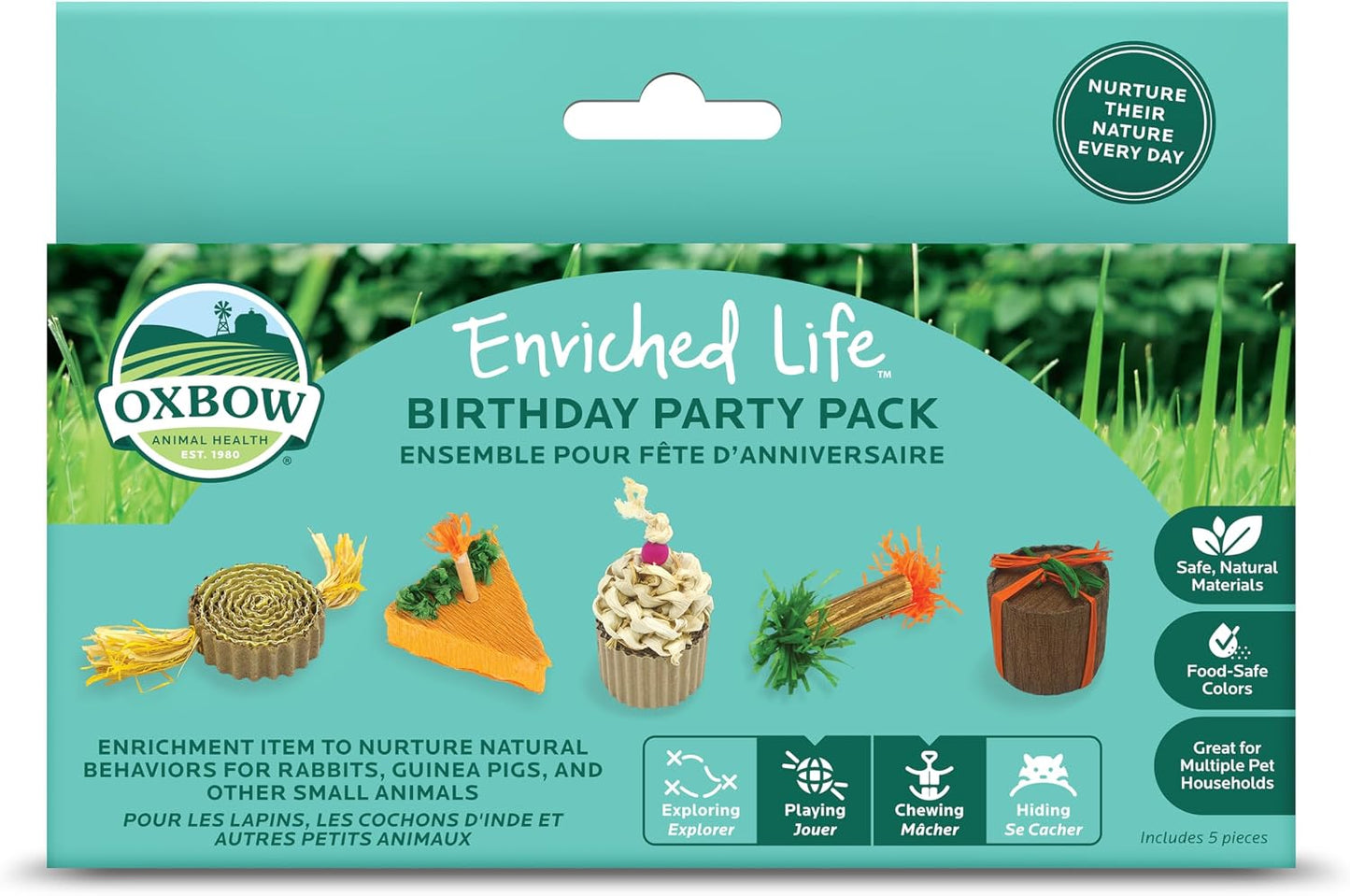 Oxbow Enriched Life Natural Dangly Party Pack, Rabbit Toys, Guinea Pig Toys, Enrichment for Bunny, Guinea Pig, Hamster Stuff, Rabbit Enrichment, Chinchilla, Rat, Chinchilla Cage Accessories - Image 13