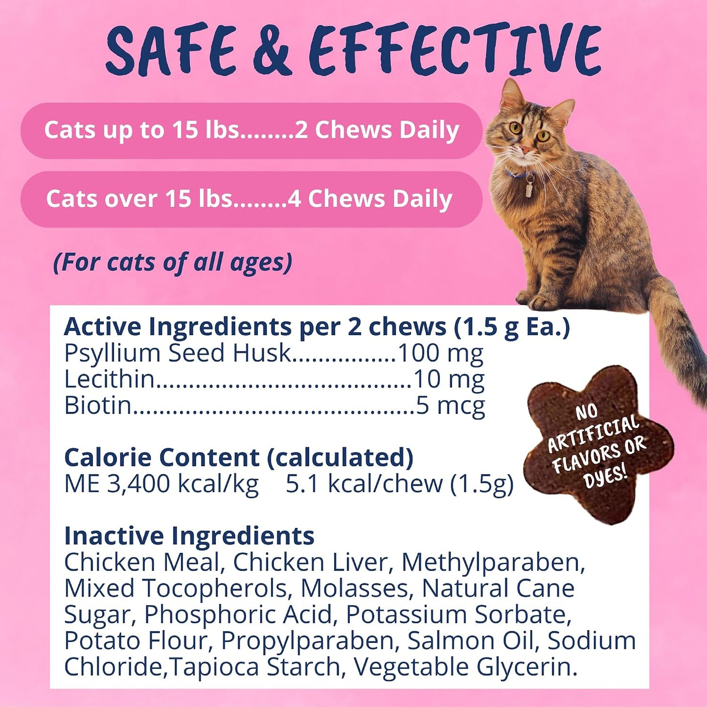 Premium Under The Weather cat hairball support product size and daily dosage guidelines