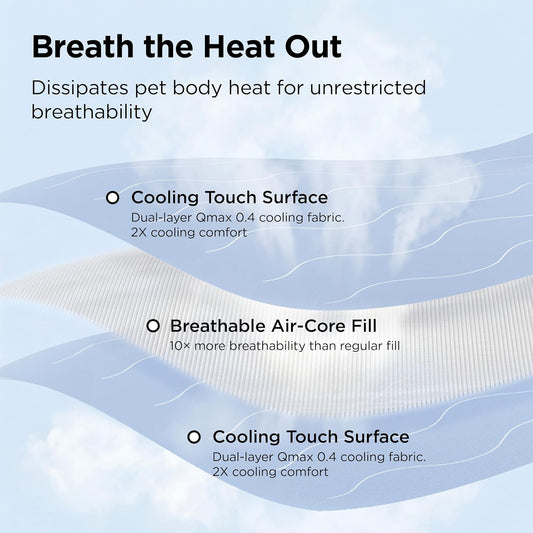 Bedsure small dog cooling mat showing the breathable air core quilted texture detail