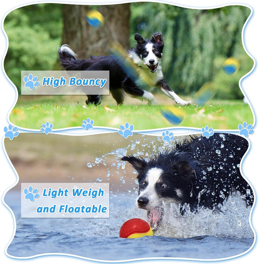 Lechong durable rubber dog balls in assorted colors