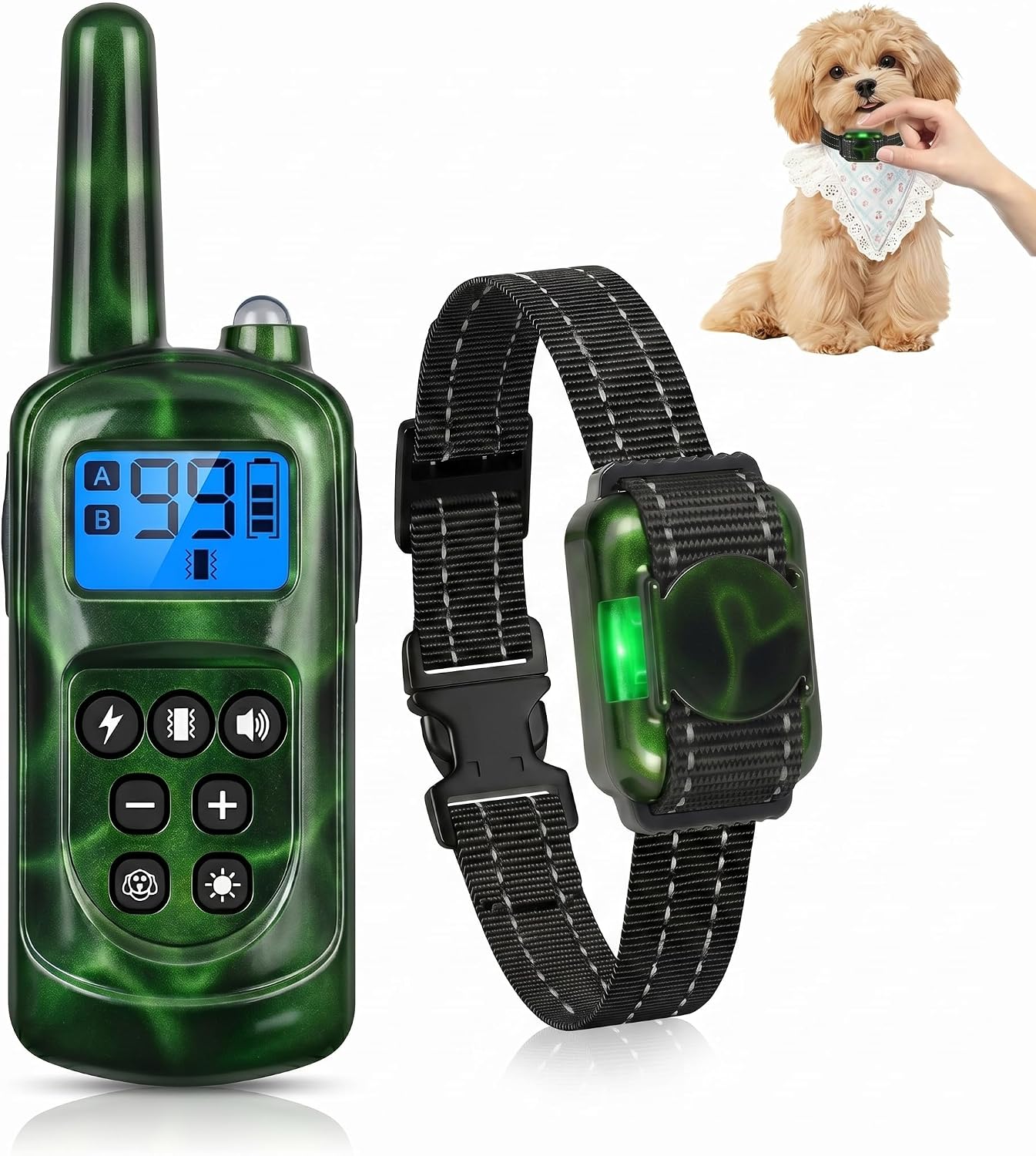 Shock Collar for Small DogsTiniest and Lightest Dog Training Collar with 2000ft RemoteTailored Small Dog Shock Collar 5-15 PoundsBeepVibration and Safe Shock0-99-Level Precise AdjustmentPink - Image 12