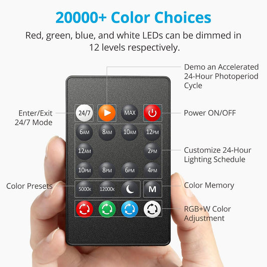 Close up of Nicrew LED light remote control