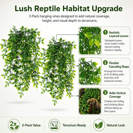 Mechpia artificial leaves for reptile terrarium