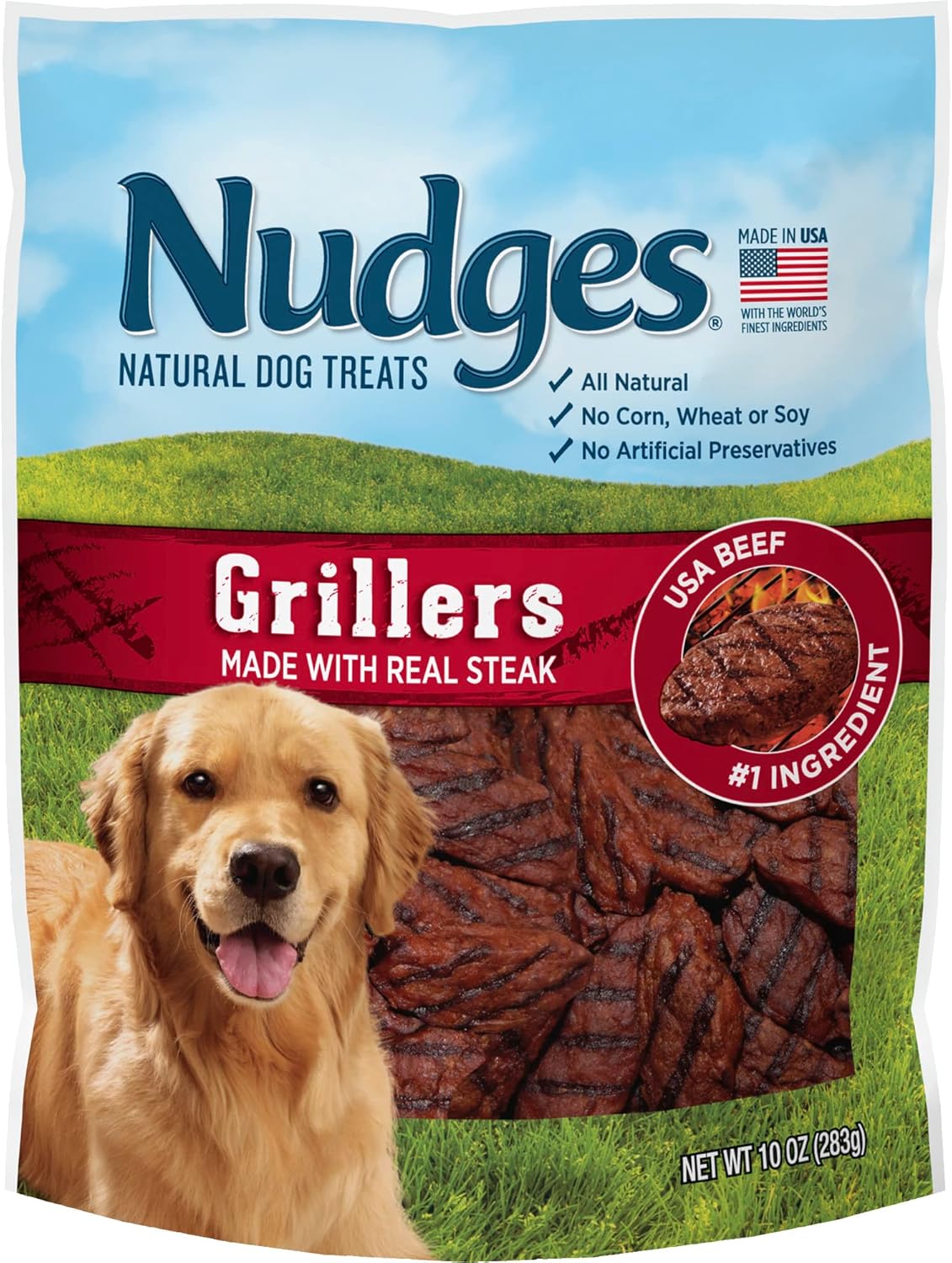Blue Buffalo Nudges Steak Grillers Natural Dog Treats, Meaty Dog Snacks, Healthy Reward or Training Treat, Made in the USA with Real Beef, No Artificial Preservatives, 10 oz. - Image 15