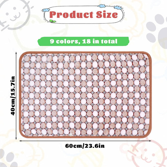 SHENLIU 18 Pcs Fleece Pet Blanket, 9 Style Small Fleece Pet Blanket Soft Warm Sleep Mat Fluffy Cute Puppy Supplies Paw Star Print Design Bed Blankets for Dog Cat Kitten Animals - Image 2