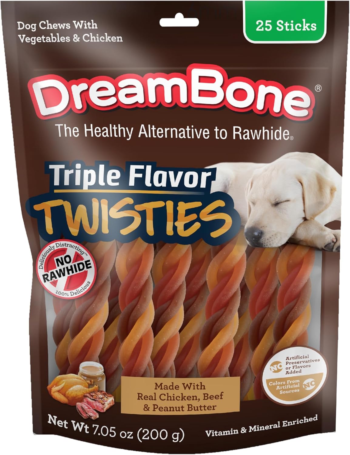 DreamBone Triple Flavor Rolls 6 Count, Rawhide-Free Chews for Dogs - Image 9