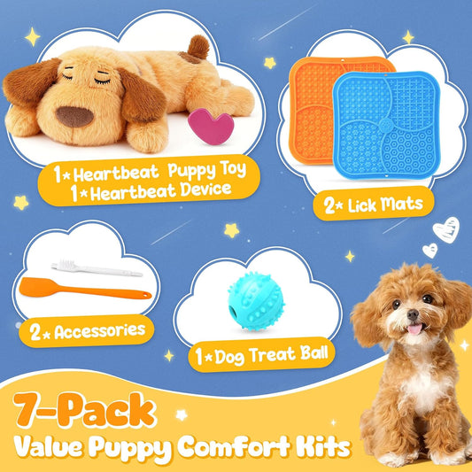 Heartbeat plush toy for puppy anxiety relief