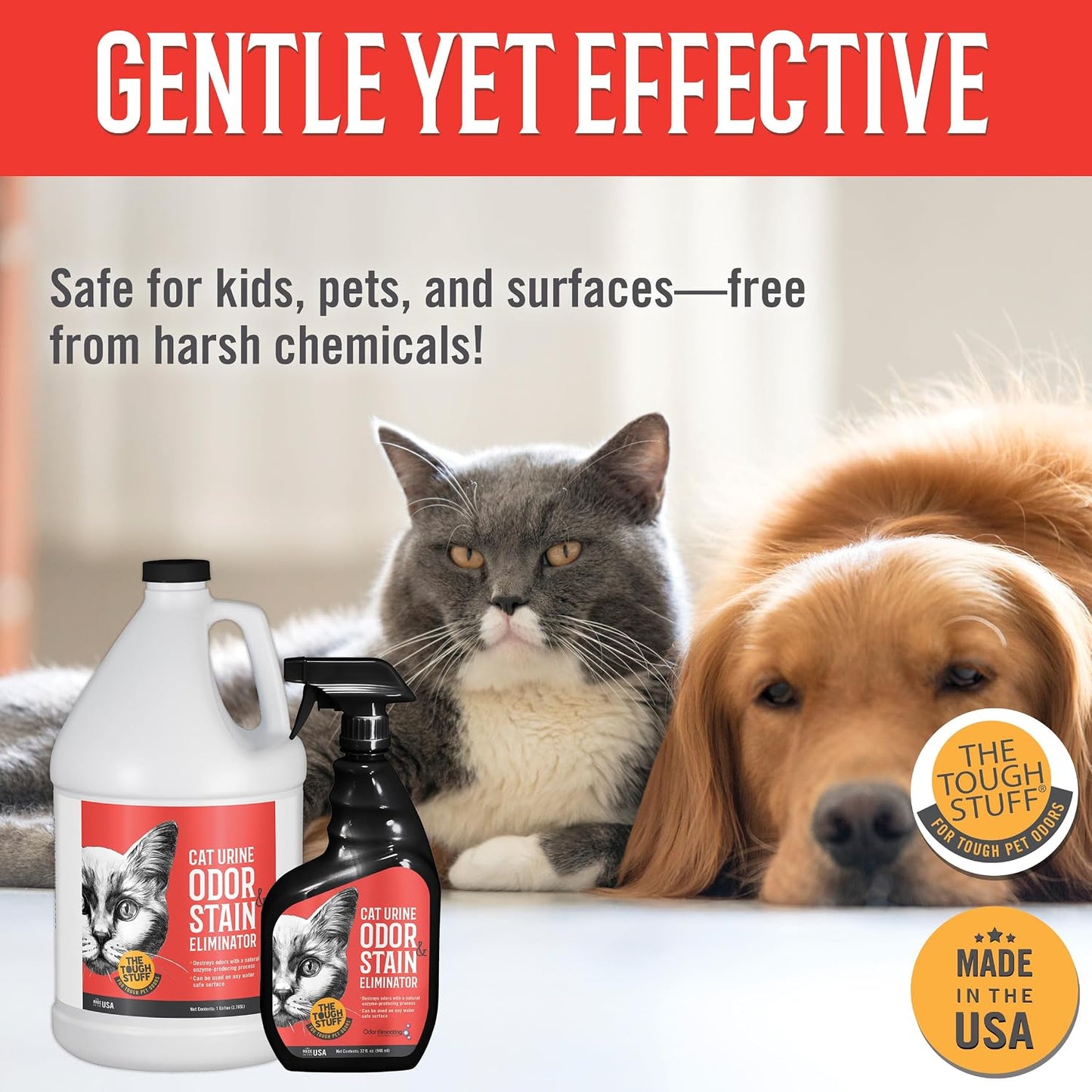 Eco friendly pet urine eliminator liquid for furniture and hardwood