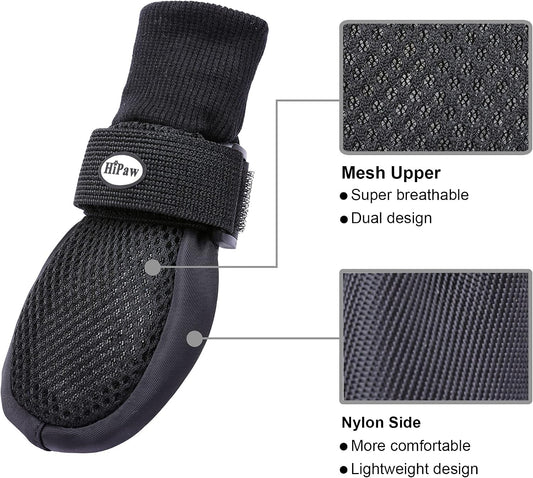 Close up of HiPaw dog boots non-slip rubber sole detail