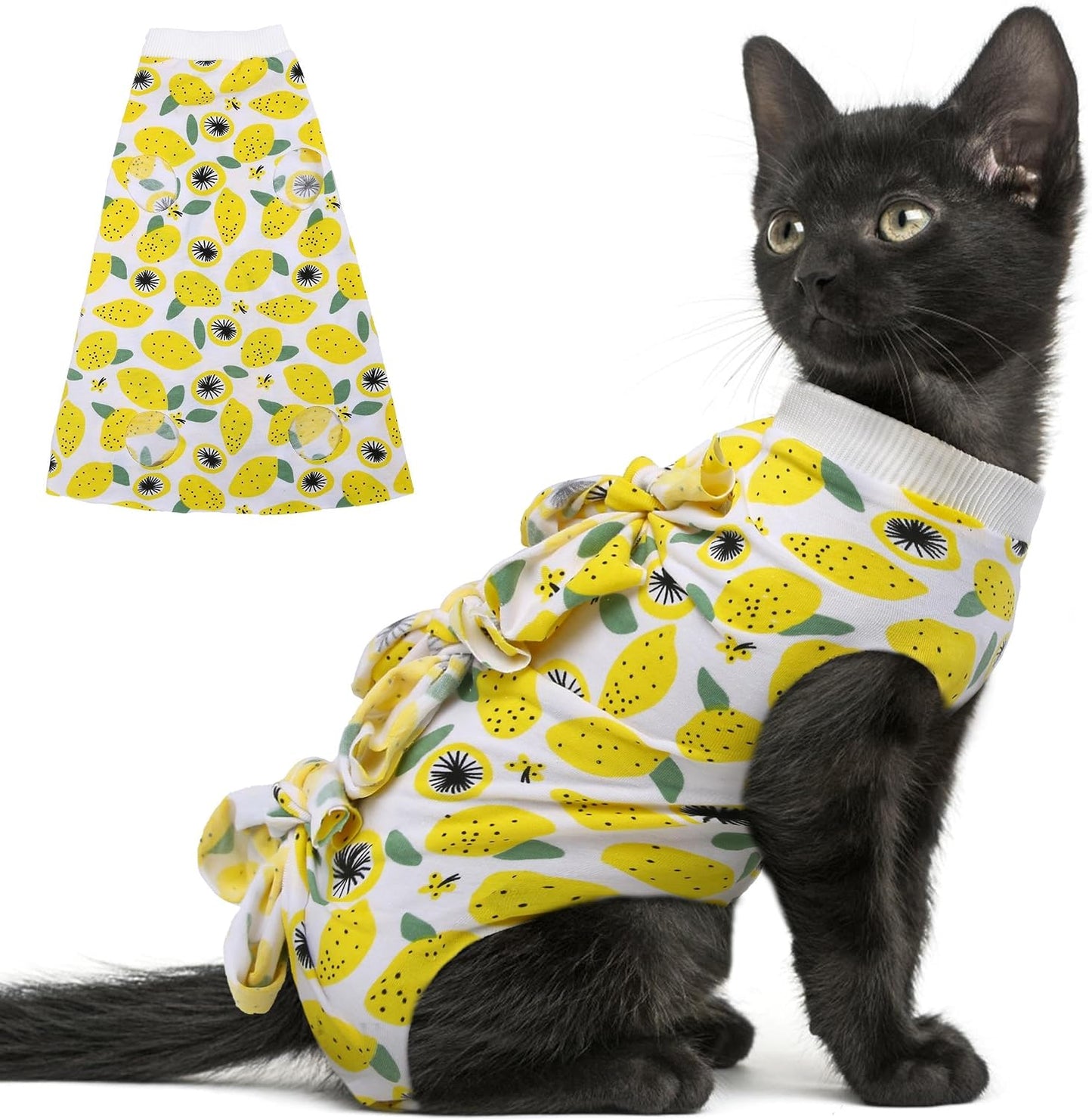 PUMYPOREITY Cat Recovery Onesie - Post-Surgery Kitten Suit, Female, XS, Pink - Image 9