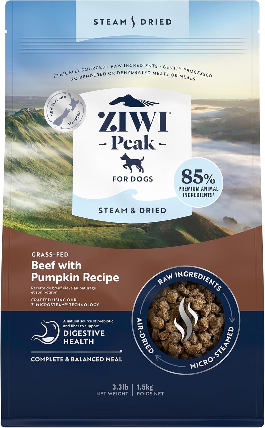 ZIWI Peak Large Lamb Dry Dog Food Bundle- Air-Dried Lamb (35.2oz) + Steam & Dried Lamb w/Vegetables (113.6oz) - Image 15