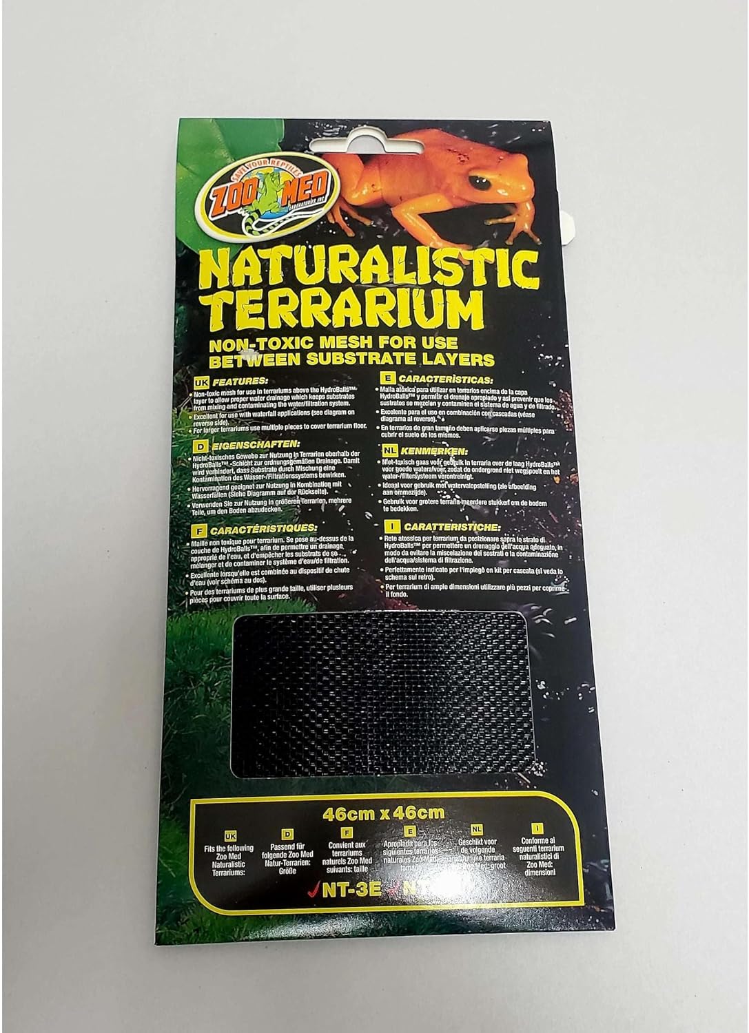Zoo Med Naturalistic Terrarium Mesh Set of 3 18x18 inches front view