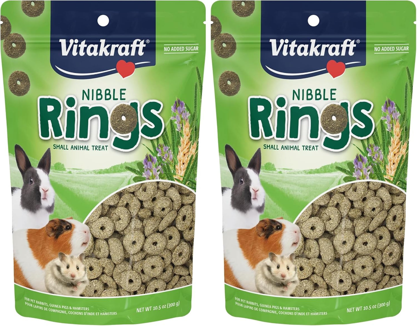 Vitakraft Nibble Rings Small Animal Treat, 10.6 oz Healthy Crunchy Snack for Rabbits, Guinea Pigs, Hamsters & Other Small Pets, Wholesome Wheat & Alfalfa, Added Vitamins & No Artificial Flavors - Image 12