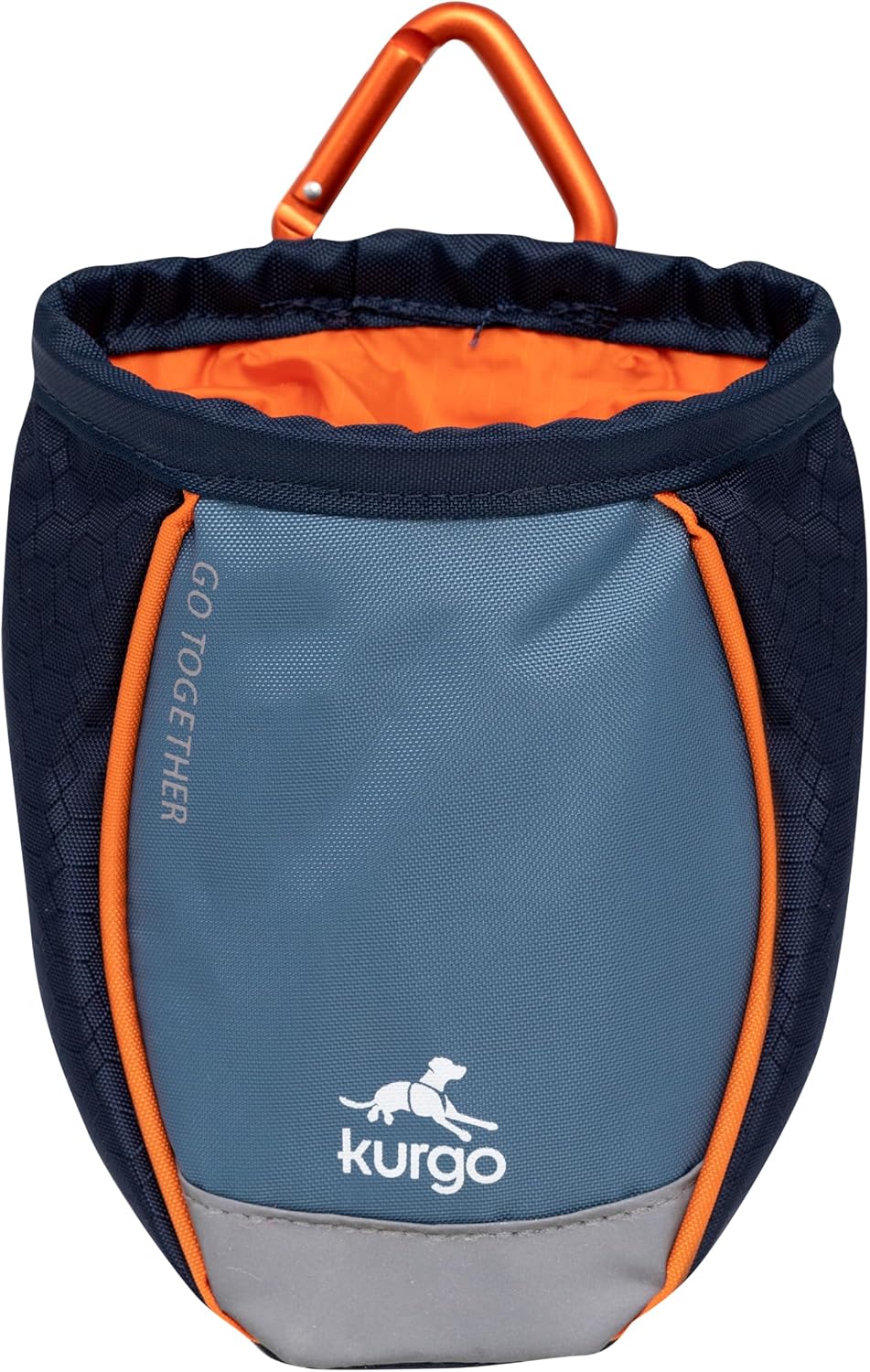 Coastal blue dog treat pouch made of hex ripstop material