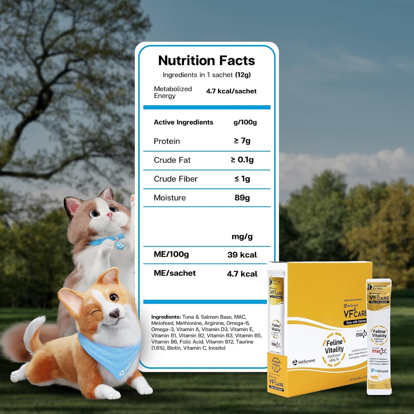 Feline Vitality Cat Supplement - Lickable Paste for Cat Immune Support & Cat Skin Allergy Relief - Daily Multi-Vitamin with Omega 3, Biotin, Prebiotics, Mac, Taurine - 30 Sachets - Image 9