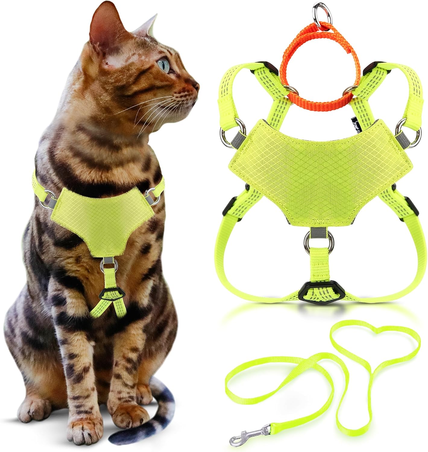 OutdoorBengal Always On(TM) Martingale Cat Harness and Leash Escape Proof Set - Vest for All-Day Kitten Adventures - Adult Cats - Cat Leash and Harness Escape Proof + Leash (Black, M/L) - Image 10