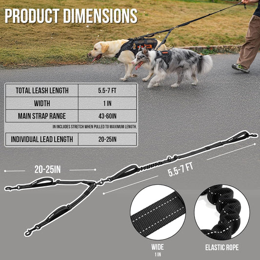 Close-up of the OneTigris no-tangle swivel mechanism designed to prevent dual dog leads from twisting.