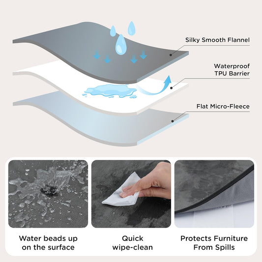 Bedsure leakproof pet throw spread across a living room sofa for furniture protection