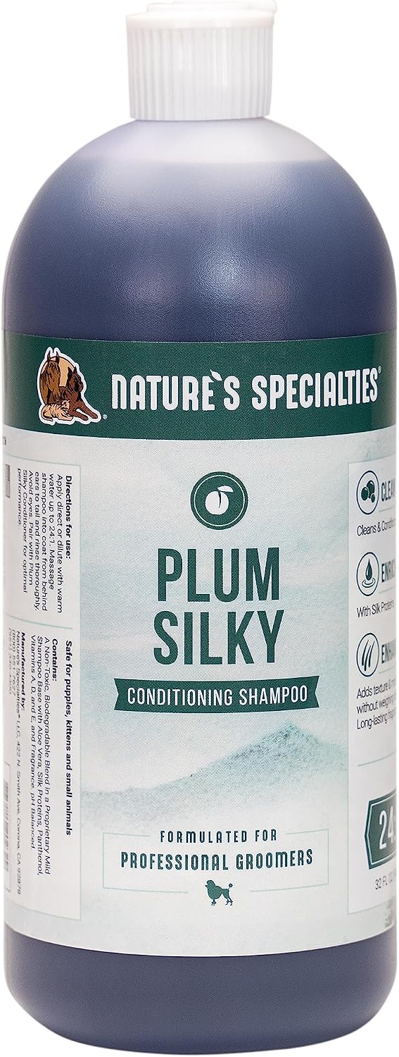 Nature's Specialties Plum Silky Ultra Concentrated Dog Shampoo Conditioner, Makes up to 3 Gallons, Natural Choice for Professional Pet Groomers, Silk Proteins, Made in USA, 16oz - Image 11
