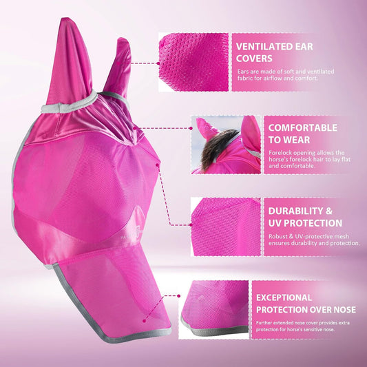 Harrison Howard horse fly mask with ears and UV protection