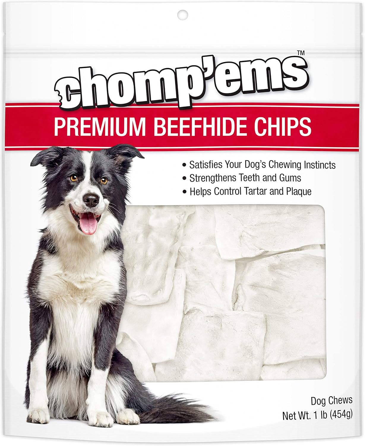 Chomp'ems Beef Chew Chips, 1 lb - Healthy, Protein Rich Treats for Dogs - Long Lasting Dog Chews - Image 10