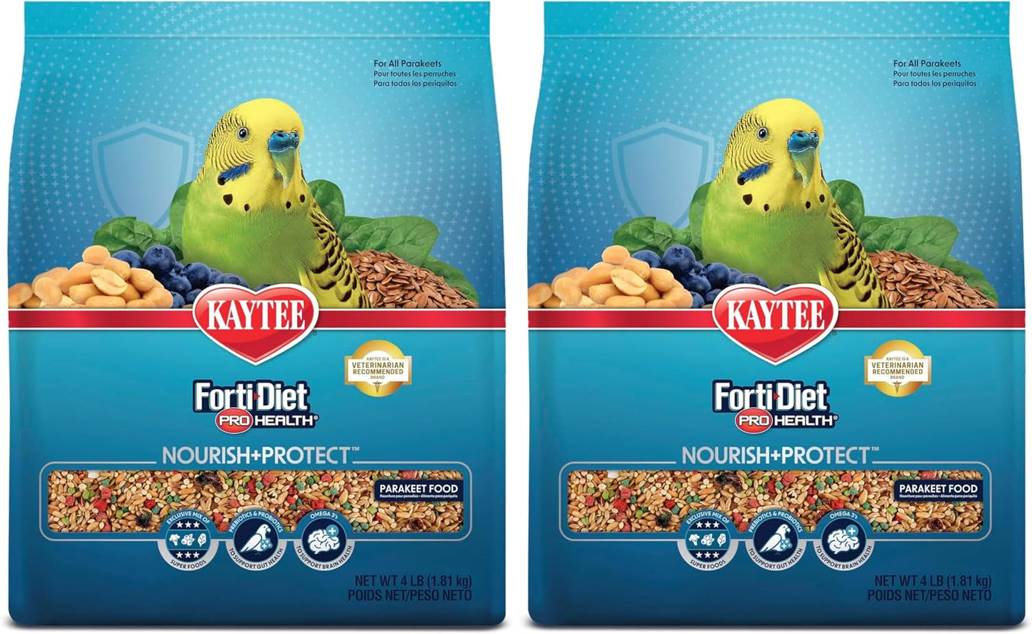 Kaytee Forti-Diet Pro Health Nourish+Protect Parakeet Food, Comprehensive Nutrition Backed by Science, Digestive Health, Immune Support, 2 pounds - Image 15