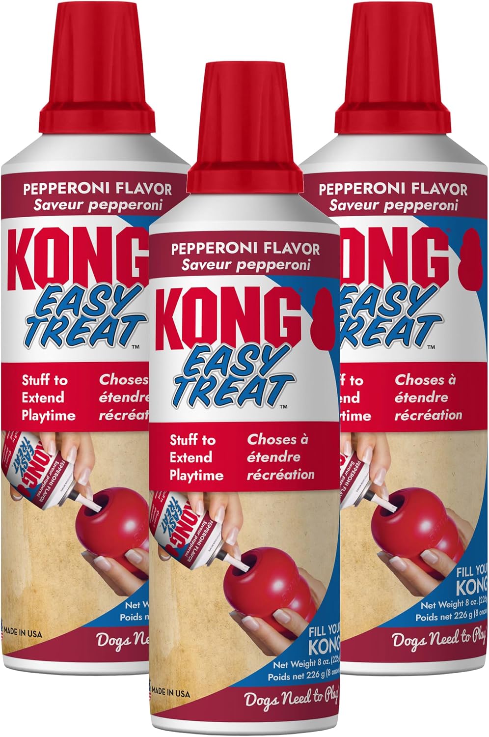 KONG Easy Treat Dog Paste 3-Pack - Mess-Free Stuffing Toys, Training & Reward Treats, Made in USA, Highly Digestible, No Refrigeration Needed (Peanut Butter) - Image 13