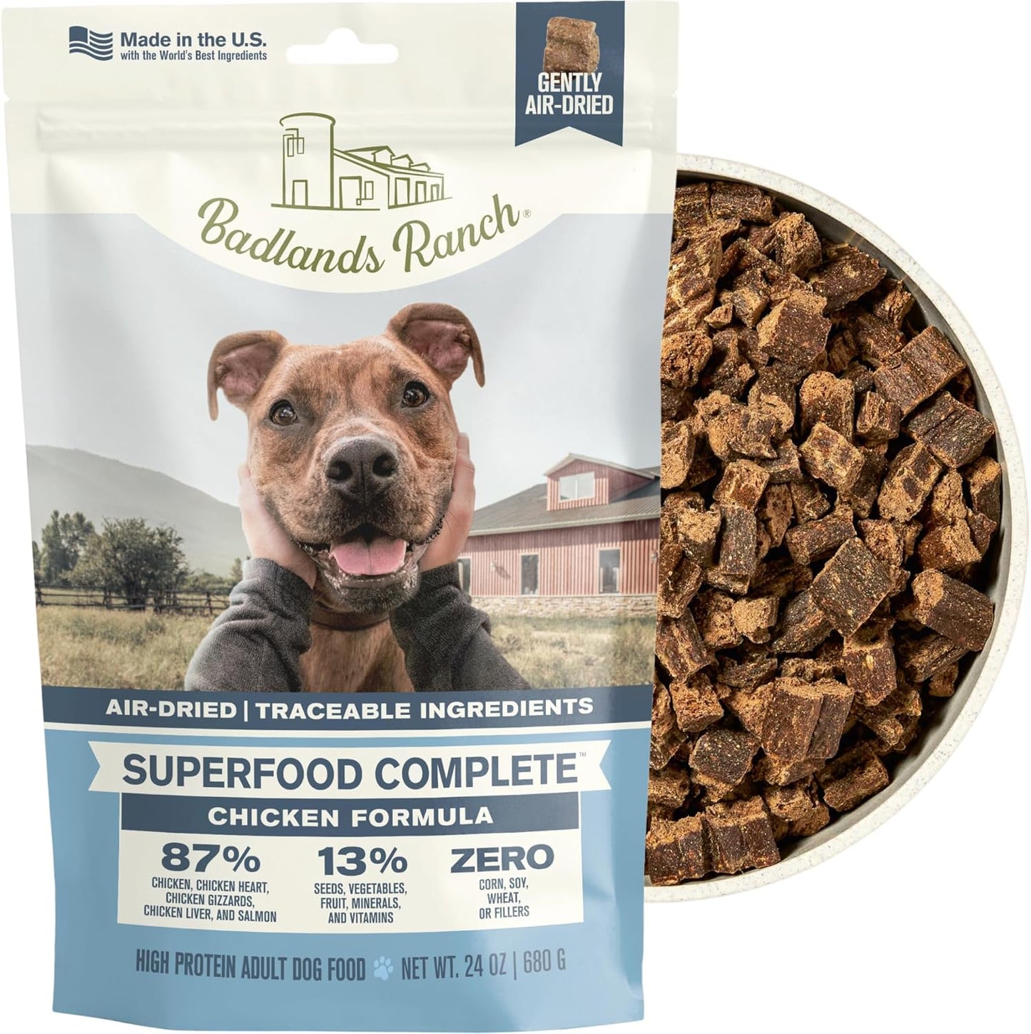 BADLANDS RANCH by Katherine Heigl - Superfood Complete Air-Dried Beef Dog Food - High Protein with Superfoods for Daily Wellness & Consistent Nutrition - 24 oz - Image 15