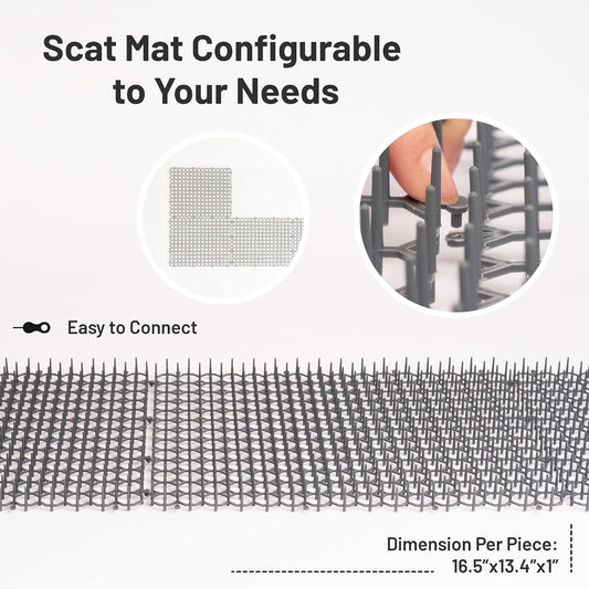 Close up view of Petfolio cat deterrent spike mat