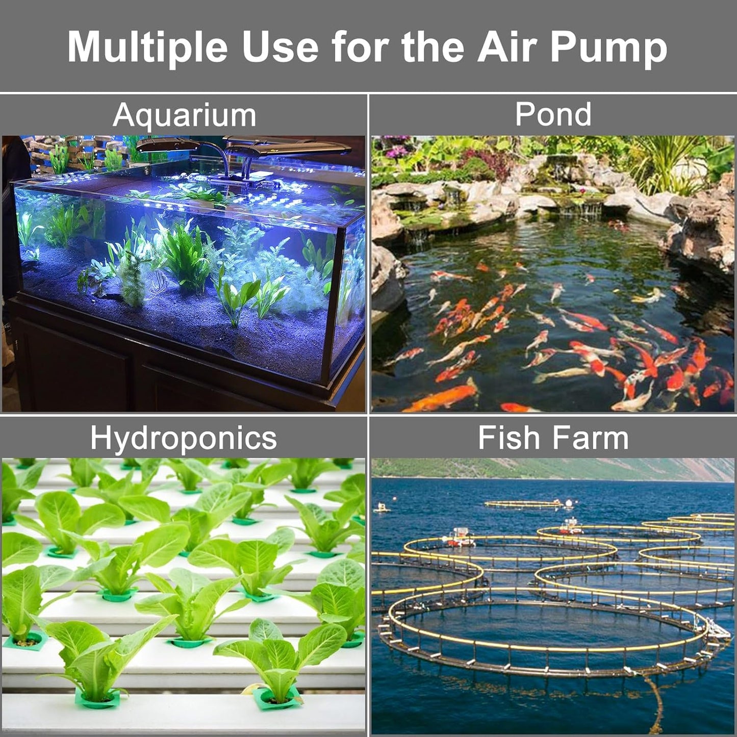 AquaMiracle commercial air pump aluminum alloy housing